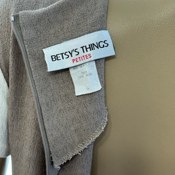 Vintage Betsy’s Things Petite Shift Dress Size 16  Short Sleeve Back Zip - Picture 8 of 9